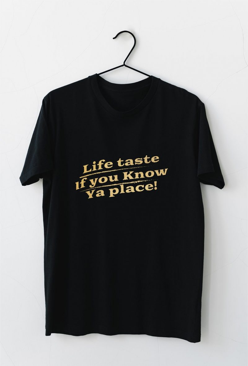Classic black, gold Print men t-shirt